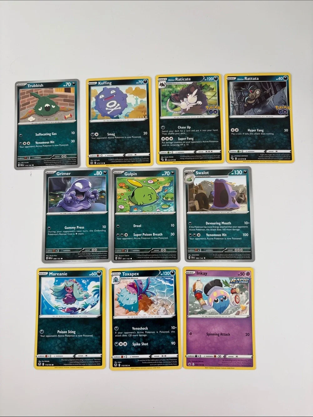 ☠️ Poison & Pollution Pokémon Card Lot | Koffing Trubbish Grimer Toxapex ✨5/$25✨